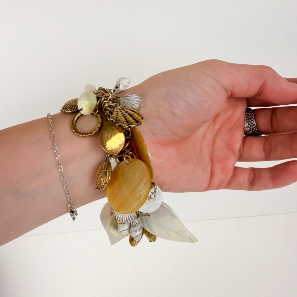 Seashell Vintage Stretch Charm Bracelet Mermaid Core Bracelet